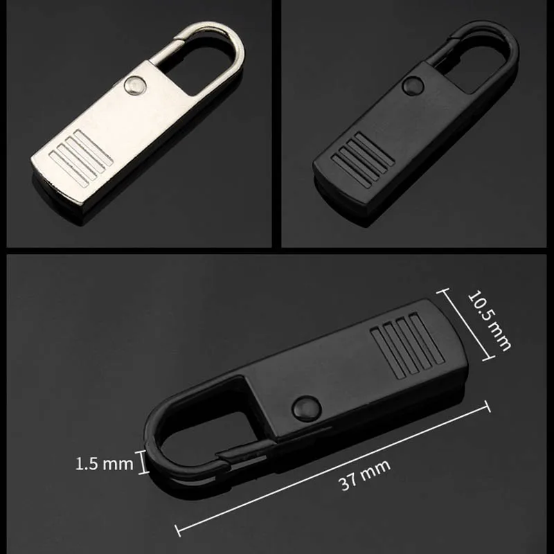 

2Pcs/Pack Metal Zip Zinc Alloy Removable Multi Purpose DIY Craft Zipper Pull Reusable Sewing Kits