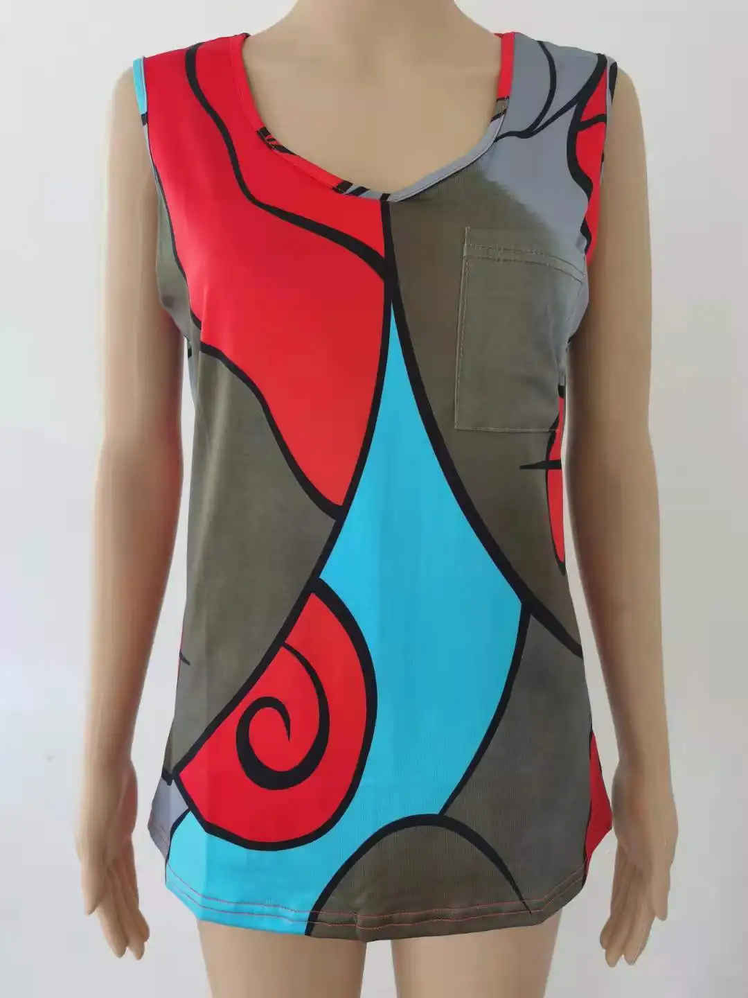 

S-5XL Summer Oversized Women 's T-shirt Fashion y2k Casual Loose Sleeveless t-shirts Harajuku Plus Size Print Women Clothing Top