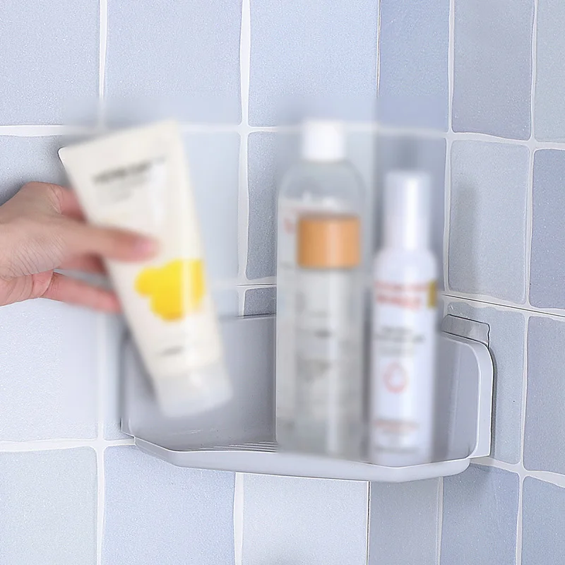 Креативная полка для хранения полый угловой стеллаж ванной комнаты с бесшовной