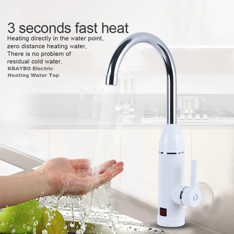 KBAYBO 3000 Вт кухонный Мгновенный водонагреватель Электрический безрезервуарный