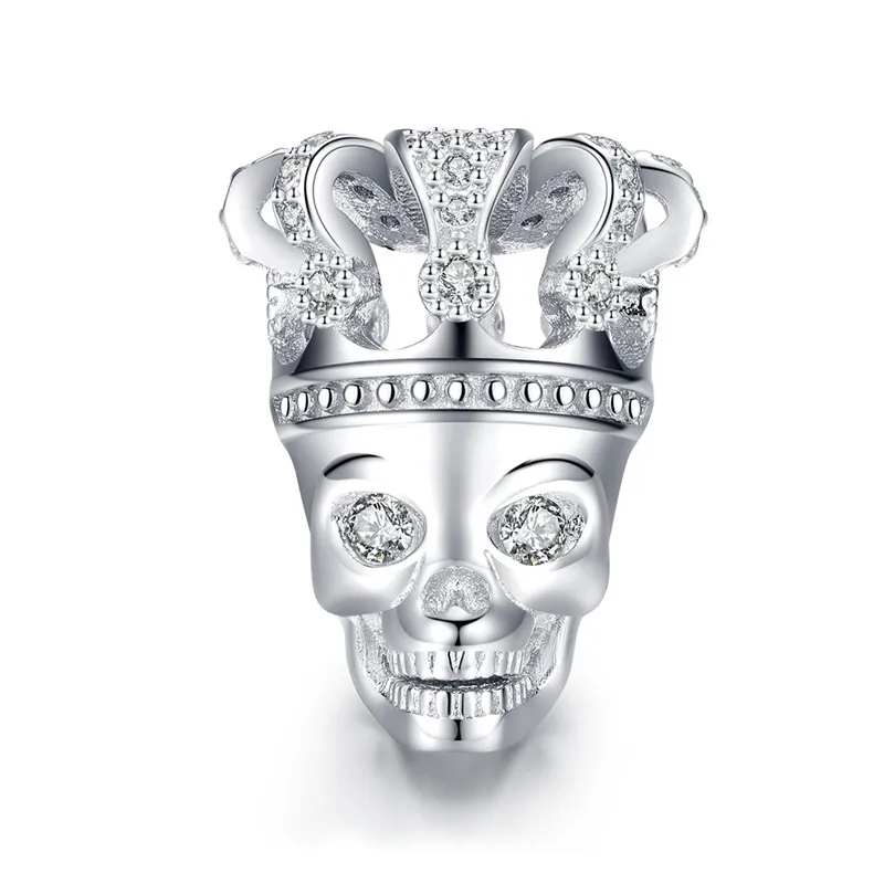 Fit Pandora браслет стерлингового серебра 925 волшебник на Хэллоуин бусины в виде скелета S925 Циркон Шляпа Череп Подвески для DIY ювелирных изделий - Цвет: asd11361