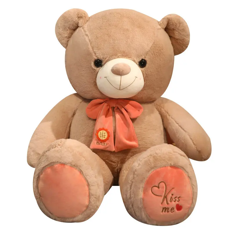 

100-140 см мультяшный гигантский Американский мишка, кукла, мягкое Мягкое Животное, лук, плюшевые игрушки, для девочек, подарок на день Святого Валентина, любимого человека, день рождения