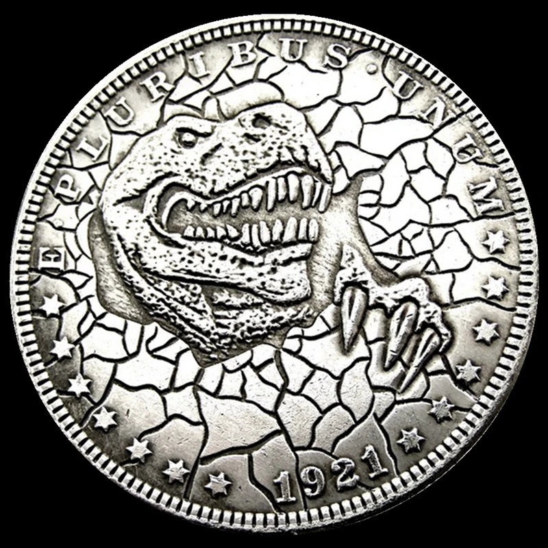 American Pirate Nickel Liberty Dinosaur Morgan Dollar old coin Commemorative Coin Eagle Claw Collection Us Coins | Украшения и