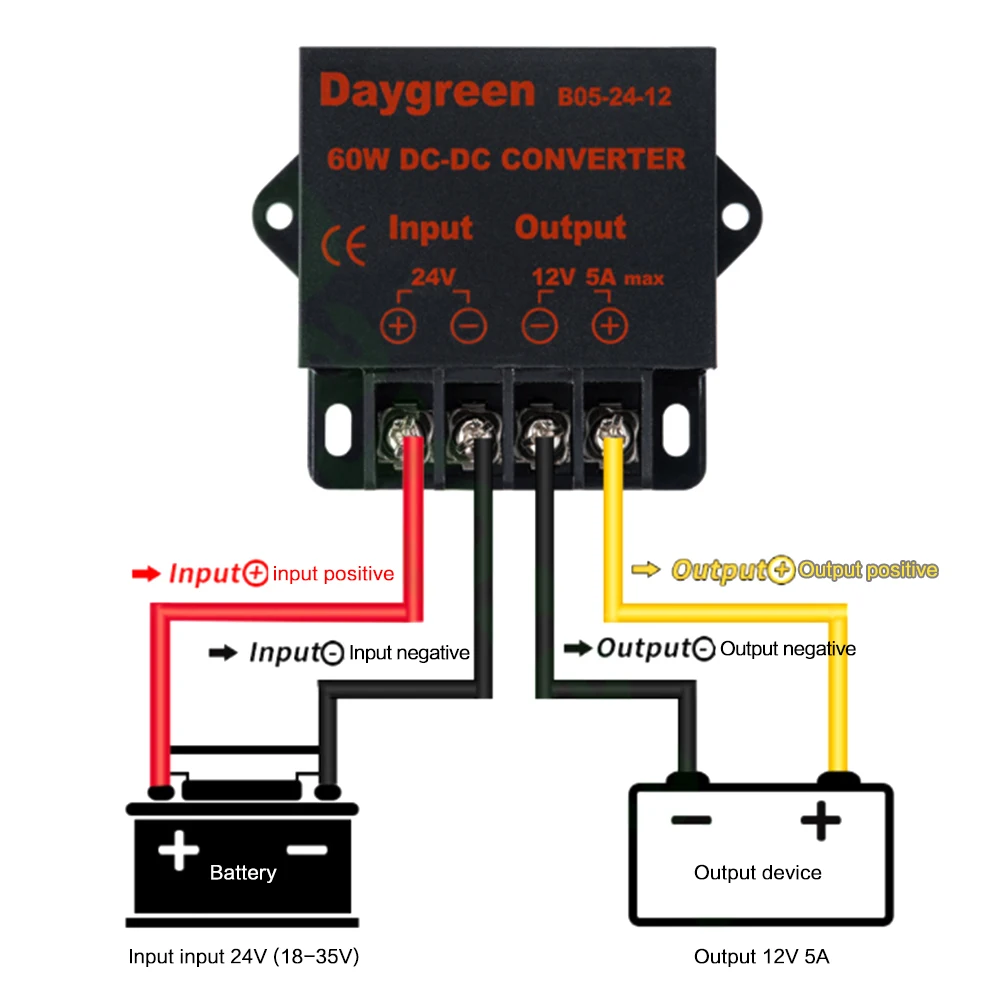 60 Вт 5A DC 12V 24V to 5V преобразователь трансформатора понижающий модуль напряжения
