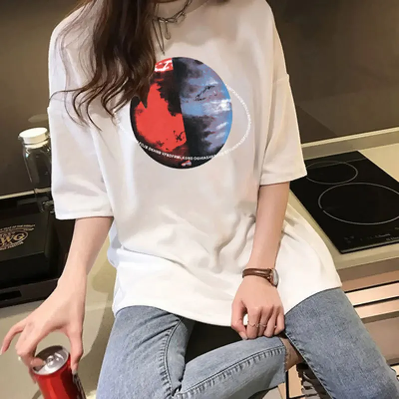 

2021 European and American high-quality simple summer hot-selling leisure short-sleeved women's T-shirt