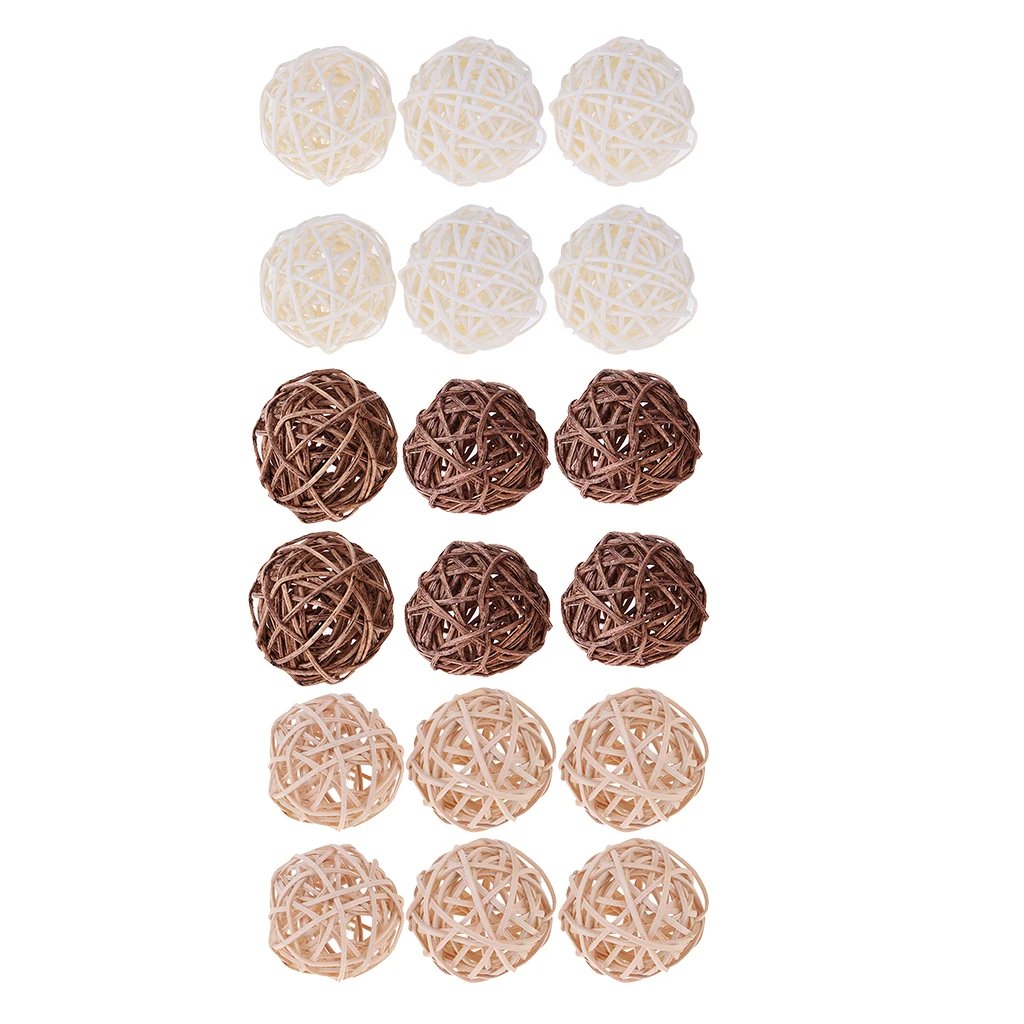 6 шт. Ручные украшения декоративные плетеные шары из ротанга круглые шарики DIY