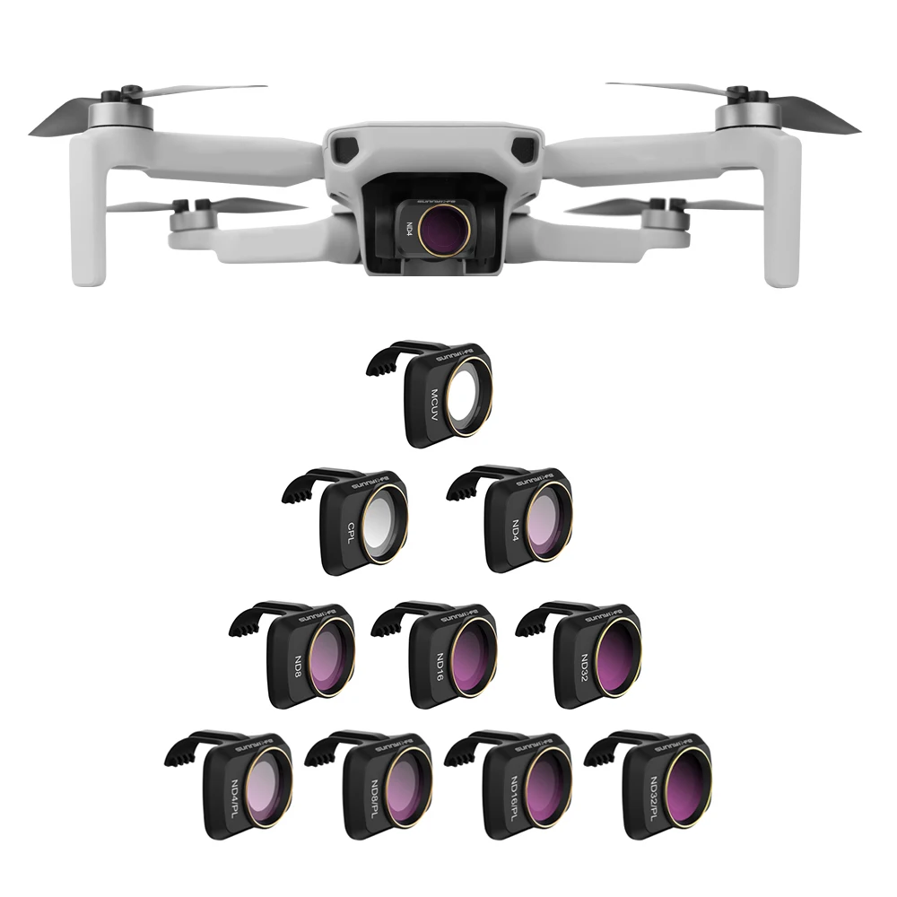 Фильтры для объектива DJI Mavic Mini /Mini 2 Drone Gimbal Camera CPL UV ND4 ND8 ND16 ND32 набор фильтров с