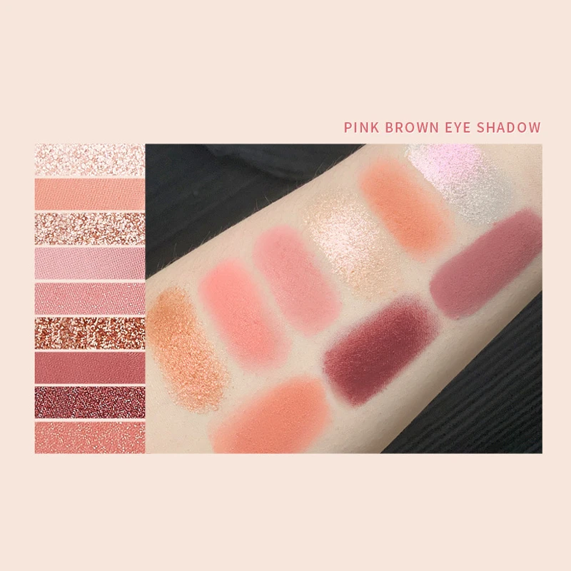 Палитра теней для век высокая пигментированная матовая и мерцающая красочная