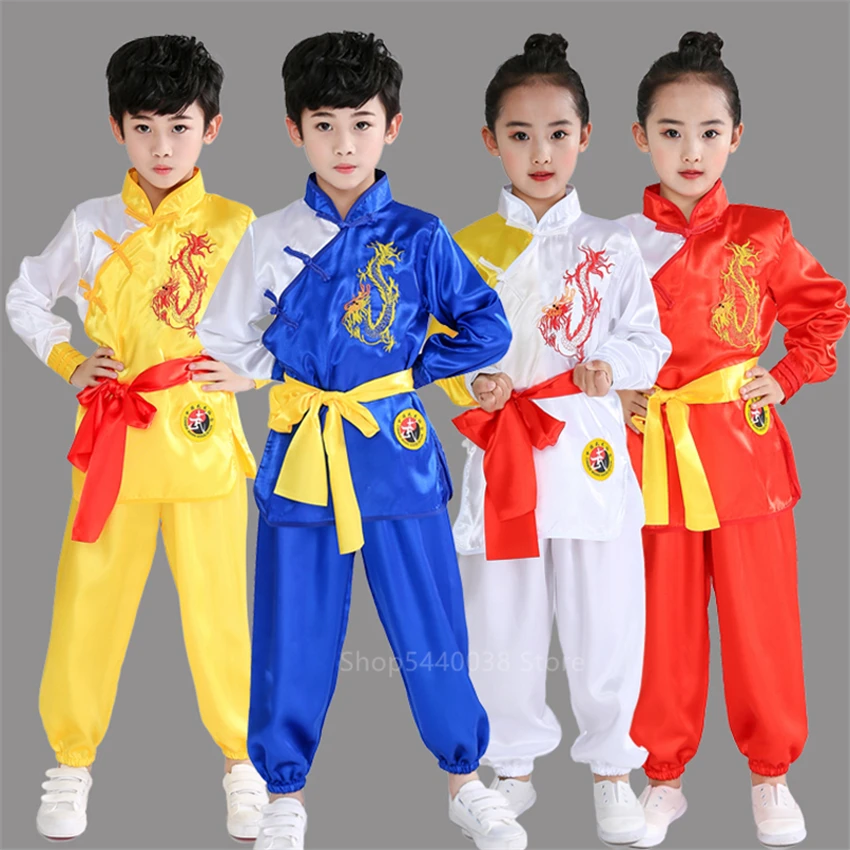 

16style Kung Fu Uniform Traditional Chinese Clothing for Kids Women Wushu Tai Chi Baby Girl Boy Tang Suit Performance Costumes