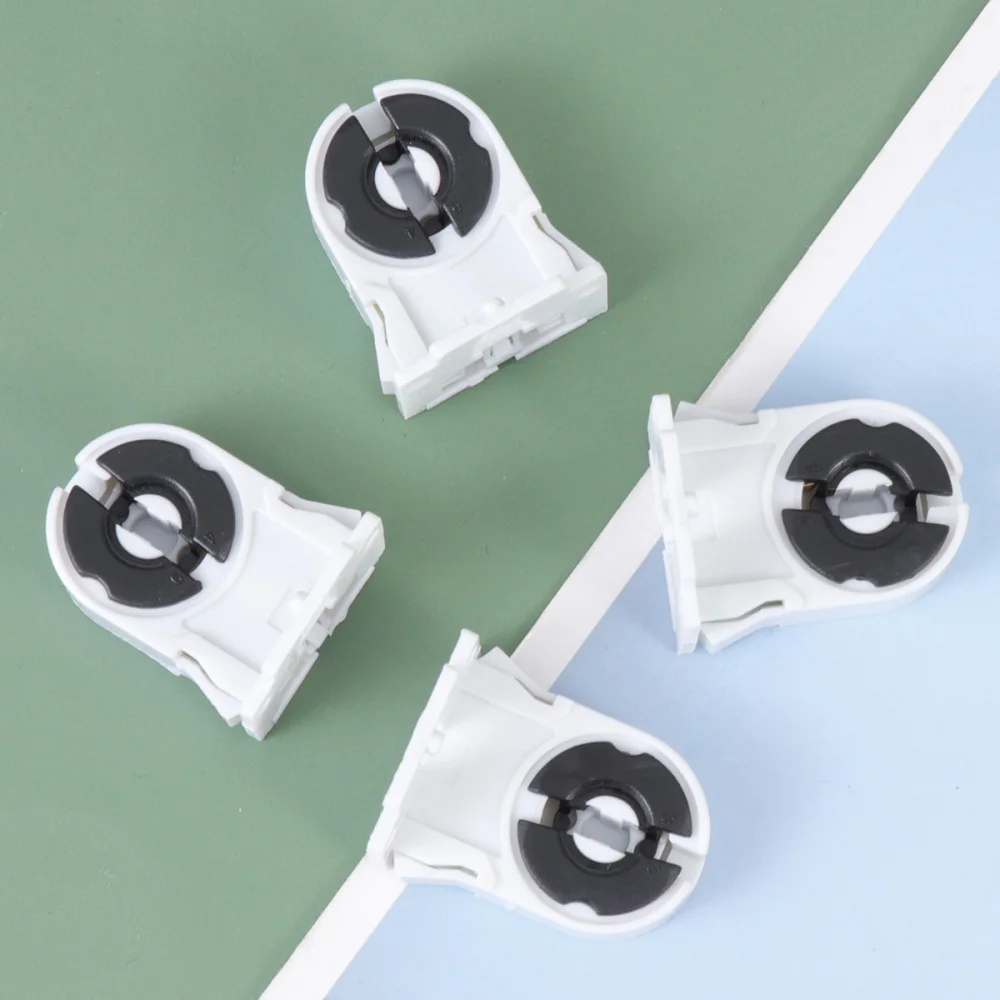 

20PCS T8/G13 Fluorescent Lamp Holder Heat-resistant Lamp Holder Household Light Tube Holder for Home Office Bedroom (White)