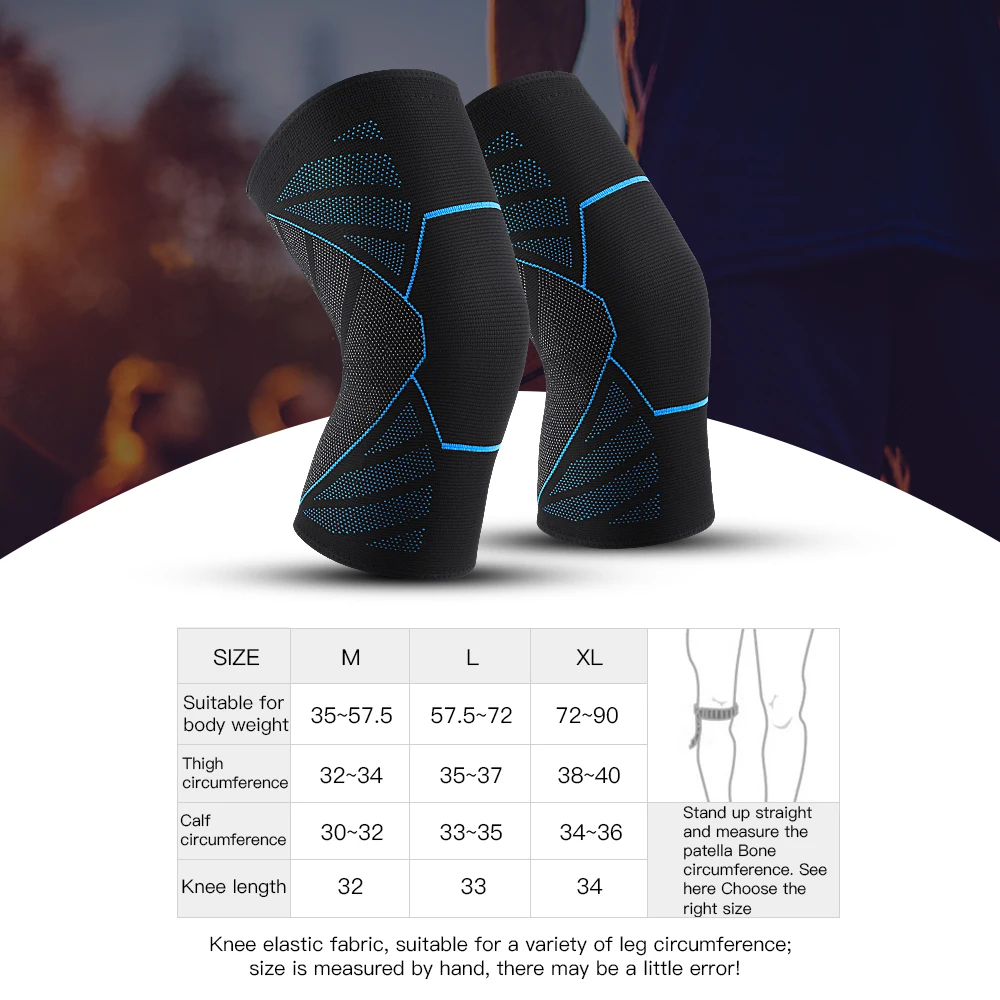 1 шт. наколенники поддерживающие спортивные для фитнеса бега езды на велосипеде