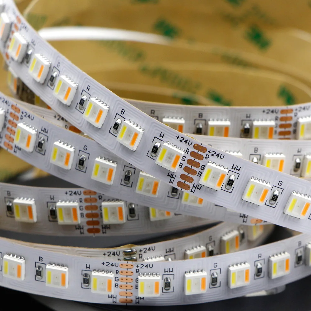Светодиодный светильник RGB CCT 5050 SMD DC12V 24V RGBCCT светодиодный гибкие полосы света 60 s