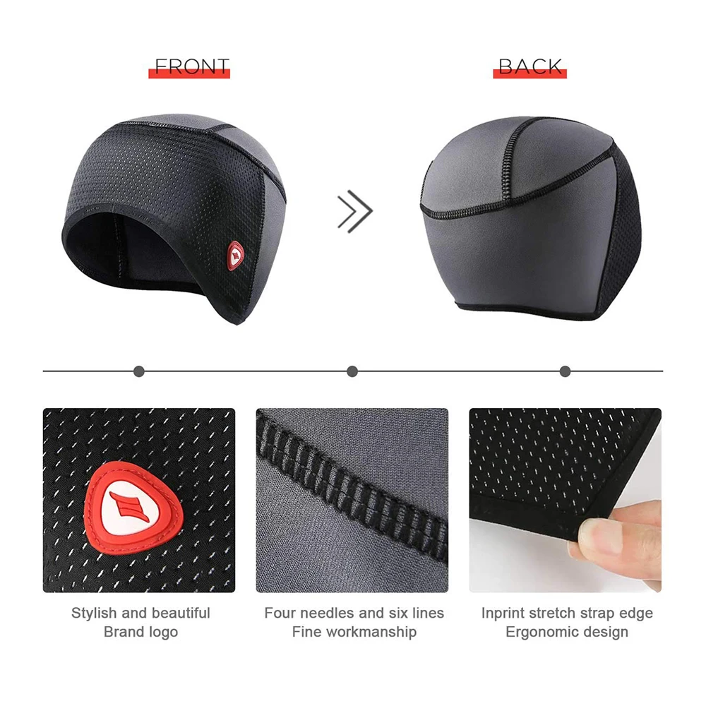 Santic Cycling Helmet Liner Bicycle Hat Thermal Fleece Windproof Men Women Headwear MTB Road Bike Sports Caps Free Size | Спорт и
