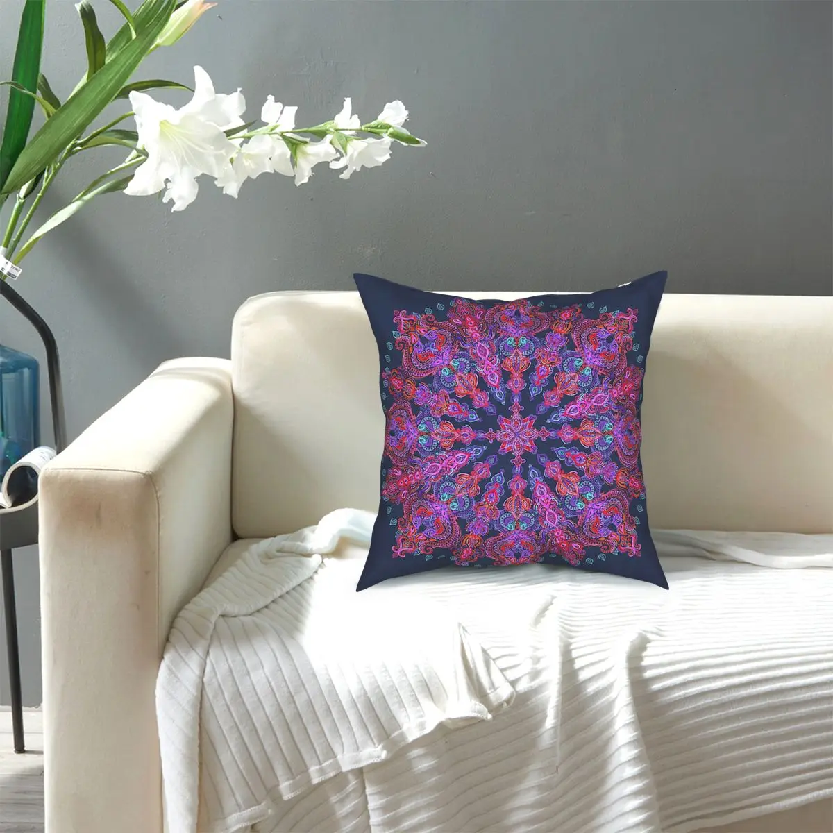 

Decorative Boho Bohemian Throw Pillo Square Pillow Case Polyester Decorative Pillow Customized Cushion Covers