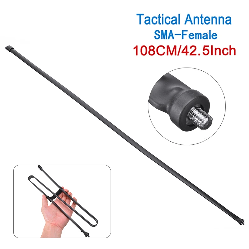 Tactical Antenna SMA-Female Dual Band VHF UHF 144/430Mhz Foldable For Walkie Talkie Baofeng UV-5R UV-82 UV5R