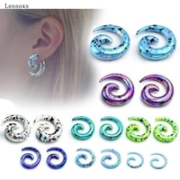 leosoxs 2 piece 1 6 16mm hot selling acrylic ear extension auricular ear expander popular piercing earring earring for men women