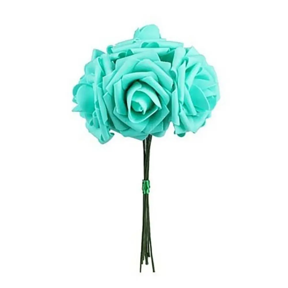 

1 Bouquet PE Foam 10 Heads Artificial Fake Rose Flower Bride Wedding DIY Decor