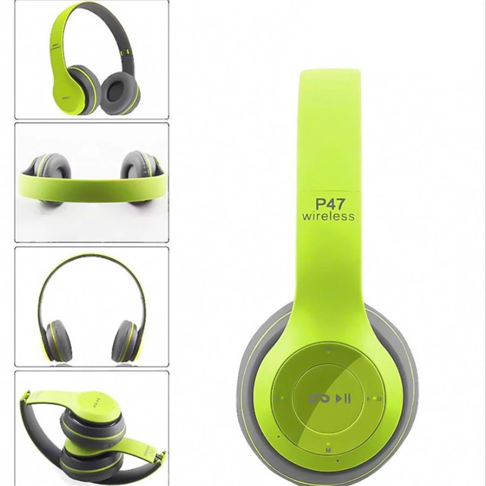 

Bluetooth-совместимые беспроводные наушники V5.0, Складные стерео наушники с шумоподавлением, Aux in, TF-карта, FM