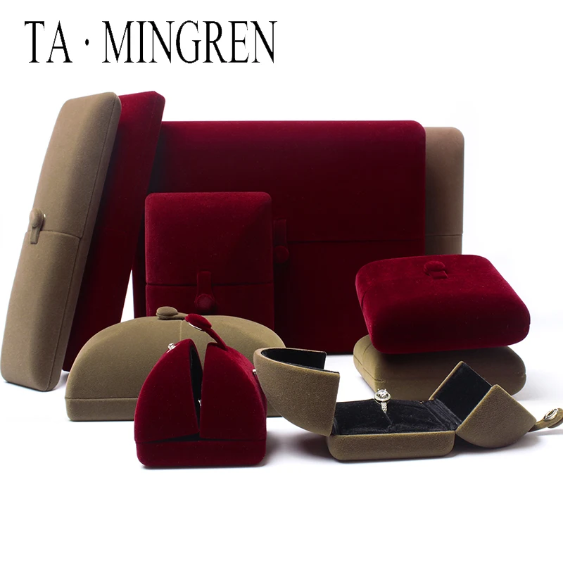 New product multi-function luxury senior velvet fashion jewelry ring pendant necklace box birthday holiday gift multi-spec