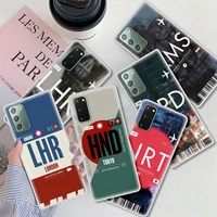 world travel ticket soft case for samsung galaxy s20 fe s21 ultra s10 plus s9 s8 s10e note 10 lite 20 9 matte phone cover shell