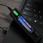Умное зарядное устройство для батарей, универсальное, на 1 батарею, с USB, с LED-индикатором, для батарей 18650, 26650, 14500, Li-Ion