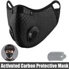 Велосипедная маска для лица с фильтром PM 2,5 активированный уголь маска для лица для защиты от загрязненного воздуха спортивный велосипед Маска Mascarillas с дыхательным клапаном