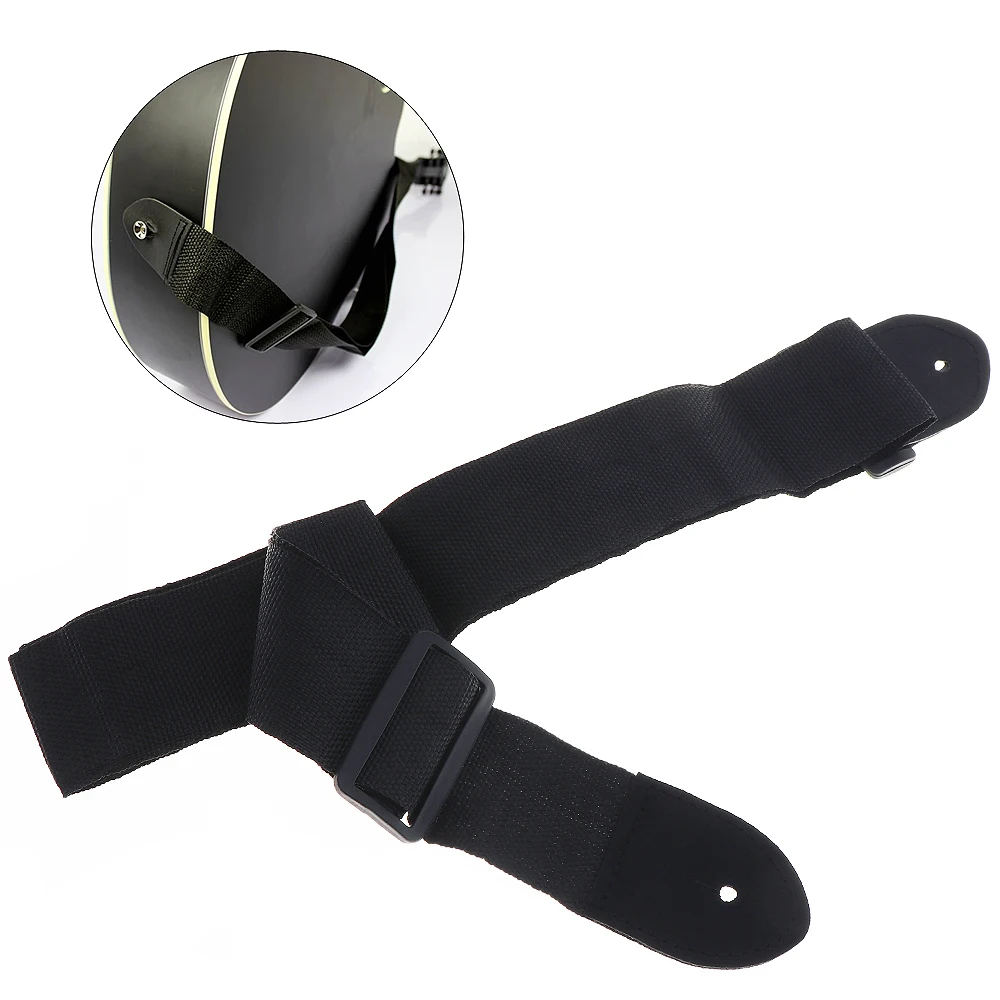 

Universal Adjustable Guitar Strap 68-124cm Nylon Guitar Strap Folk Guitar Wooden GuitarAccessories with PU Leather Ends