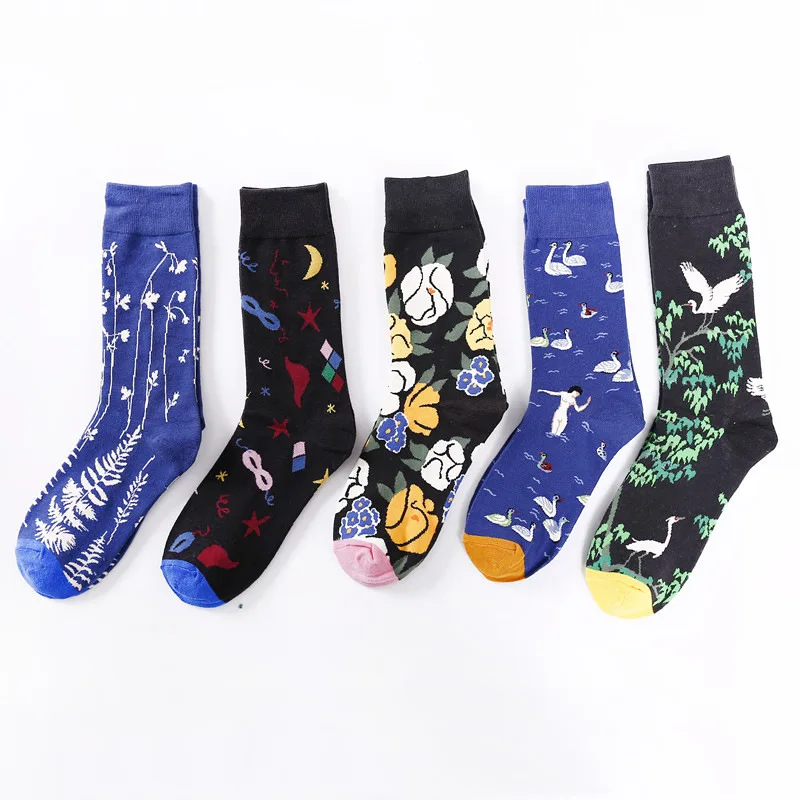 Носки мужские/женские цветные смешная литература с иллюстрациями цветами