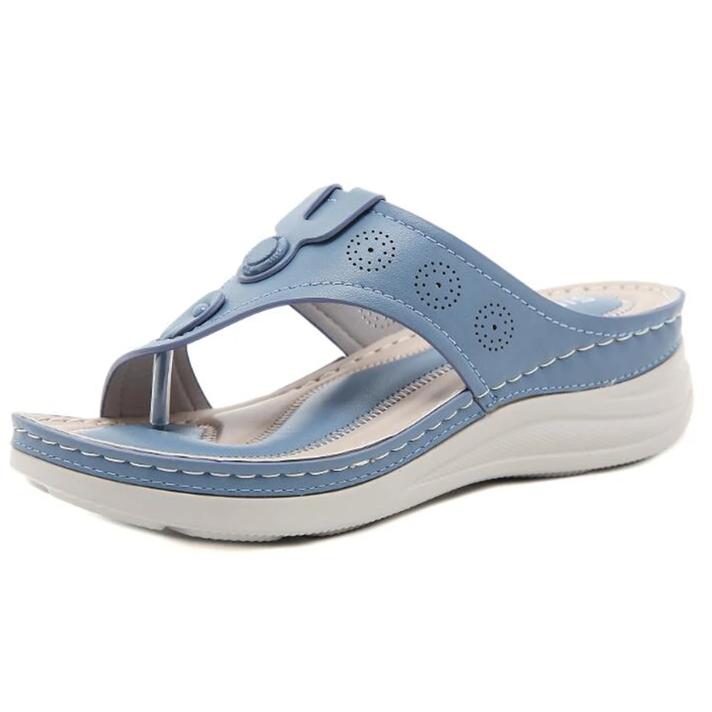 

Women Summer Comfortable Shoes Roman Non-slip Casual Platform Wedge Sandals Beach Loafers Large size