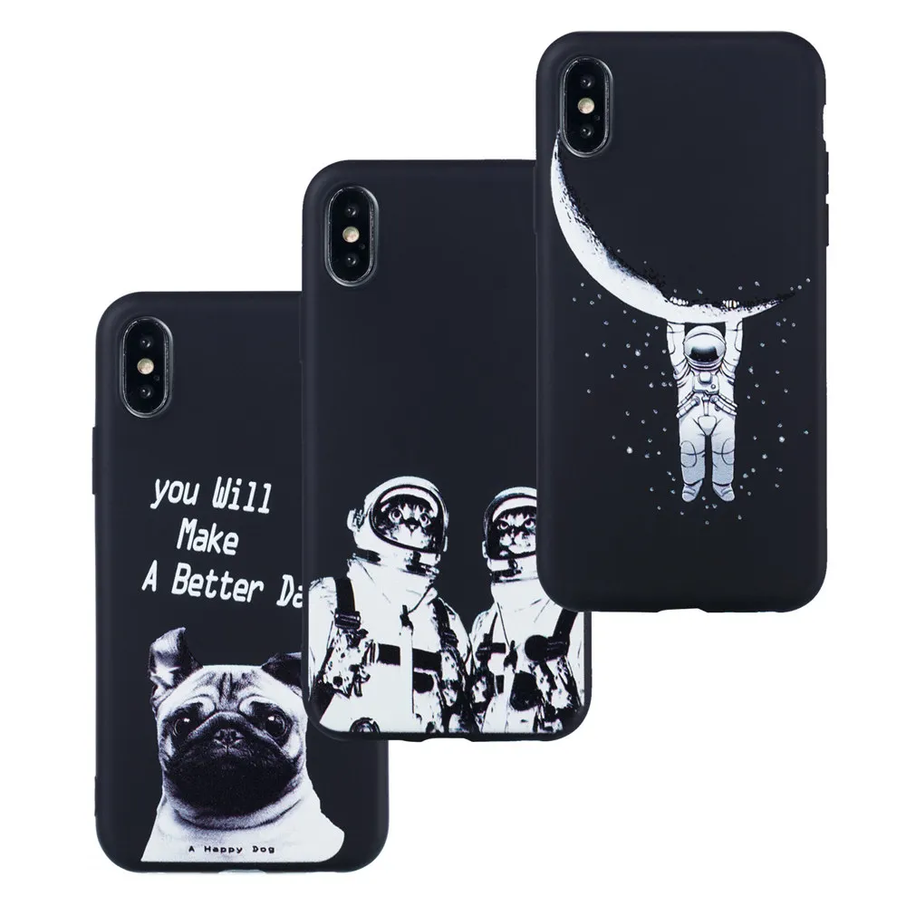 Soft Light Thin Painted Back Fitted Case for iPhone 11 Pro X XS MAX XR 6 6S 7 8 Plus Stylish Feather Pattern Cover Shell |