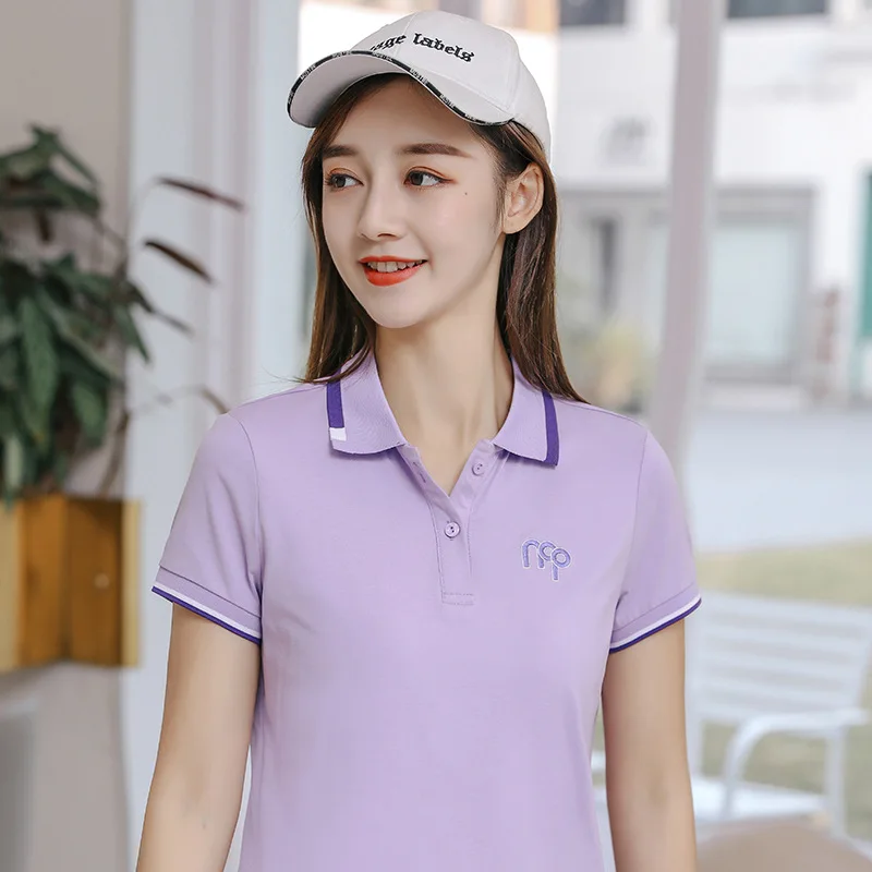 

2021 New Best Young Women Short Sleeve Shirt Cotton Women's Polo Shirts Lapel Loose Summer Tops T-shirt Female Japan Style
