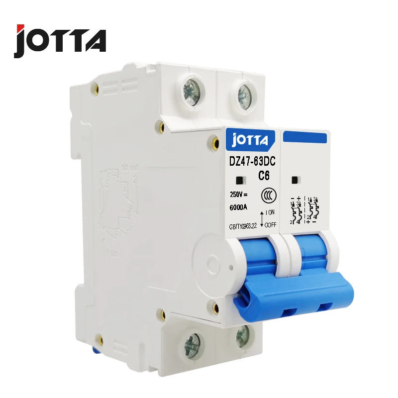 Солнечный мини выключатель 2P 250 В постоянного тока 6a 10A 16a 20A 25A 32A 40A 50A 63a MCB для