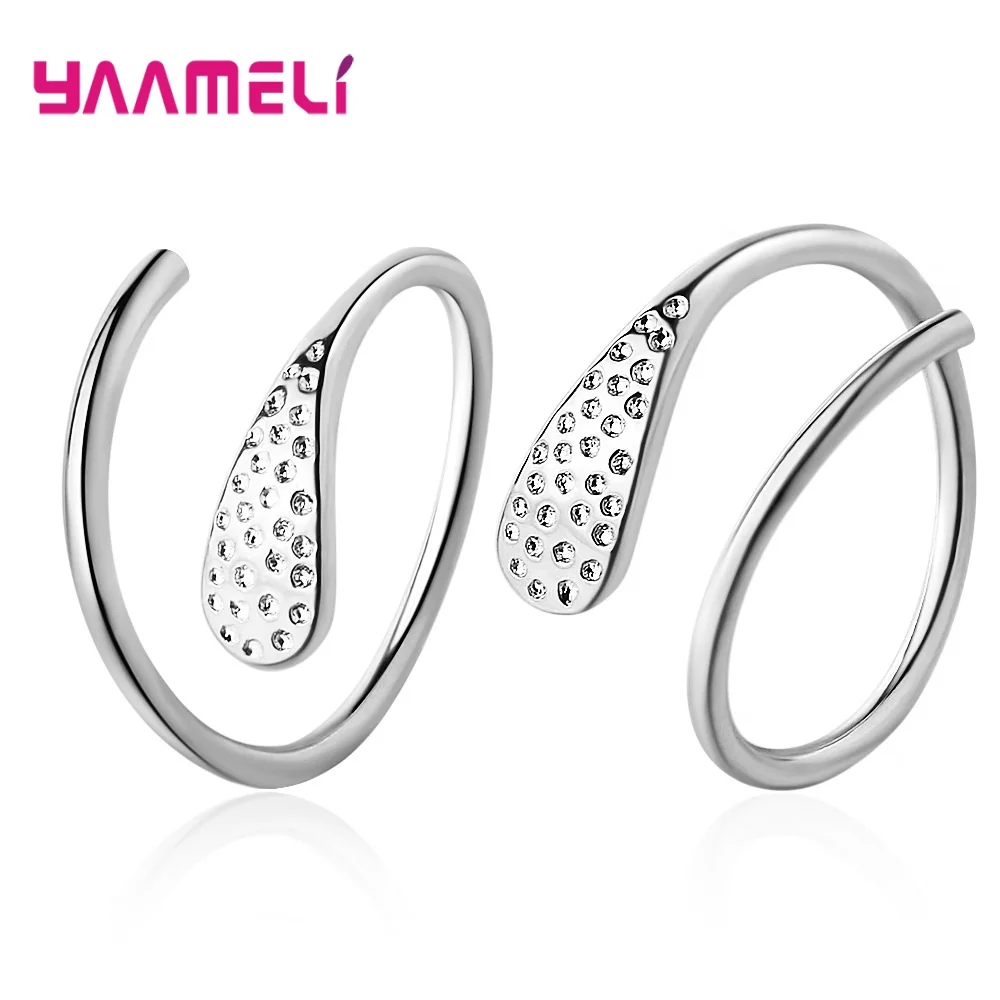 

Hot Sale New Trendy 925 Sterling Silver Classic Cute Wave Spiral Line Ear Clips Earrings For Women Girls Daily Fashion Jewelry