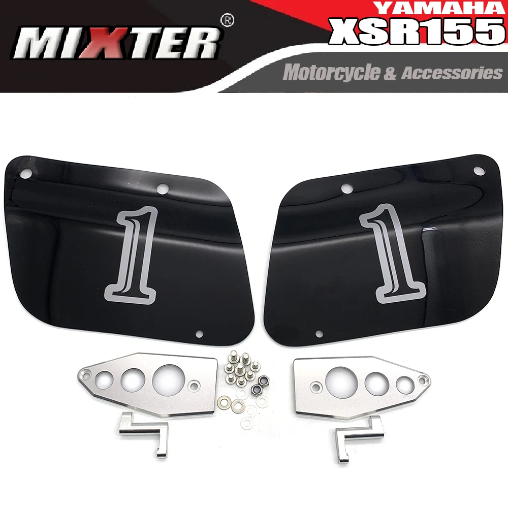 Аксессуары для мотоциклов Cafe Racer Flat BODY SAMPING SIDE NO. Номерной знак Черный YAMAHA XSR155 XSR 155