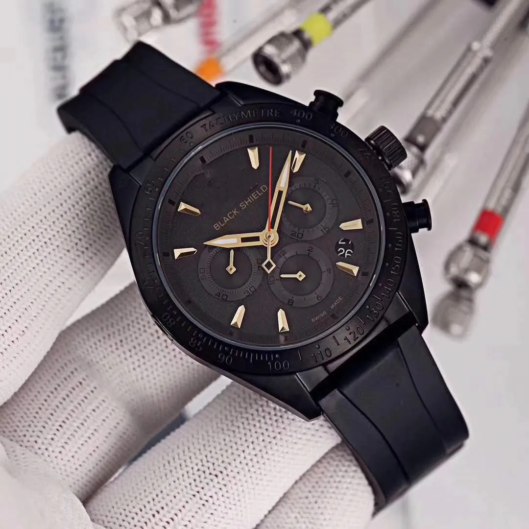 

2021 men's watch European and American carbon fiber grain fashion brand quartz watch Black pointer Sports Watch