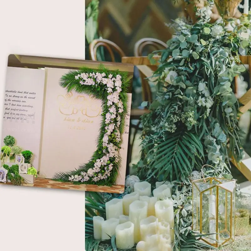 Новинка искусственные листья пальмы Monstera 20 шт. зеленые растения в форме листьев