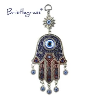 bristlegrass turkish blue evil eye sunflower hamsa hand amulets lucky charm wall hanging pendant pendulum blessing protect decor