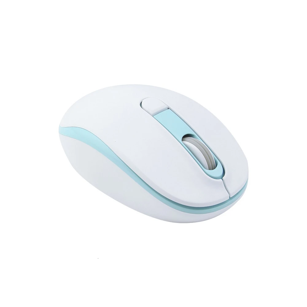 White and blue CHYI беспроводная компьютерная мышь Mause для ПК ноутбука 1600 dpi оптическая компьютерная мышь эргономичная мышь G - Цвет: White and blue