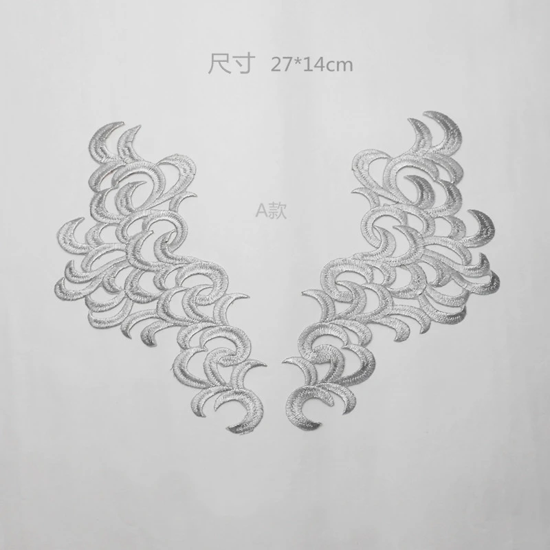 2 Pairs New Gold and Silver Line Water-soluble Cloud Embroidery Cloth Stickers Chest Neckline Hot Flower Manual DIY Sewing Tools | Дом и сад