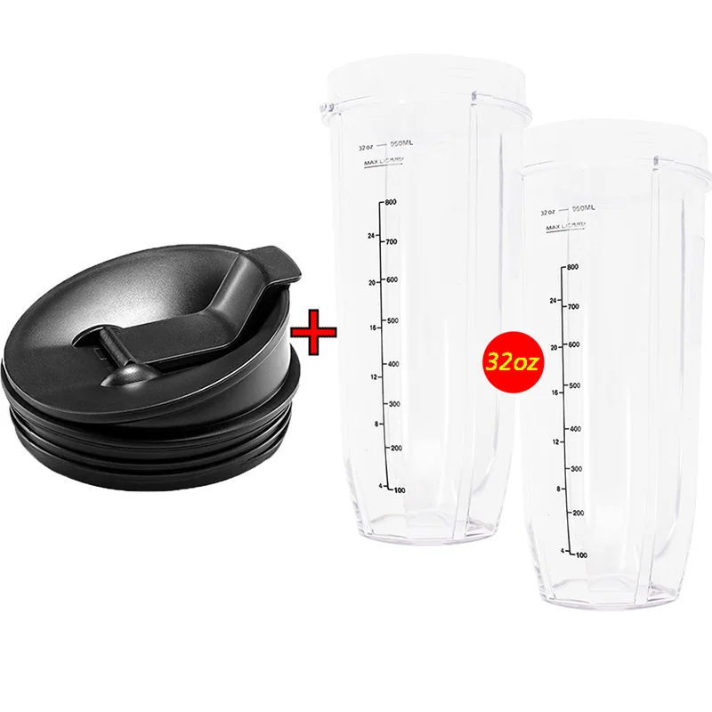 

Чашка 32 унции, 2 шт., с уплотнительными крышками Sip N, запасные части, аксессуары для Nutri Ninja Auto-iQ and Duo, блендеры, соковыжималка