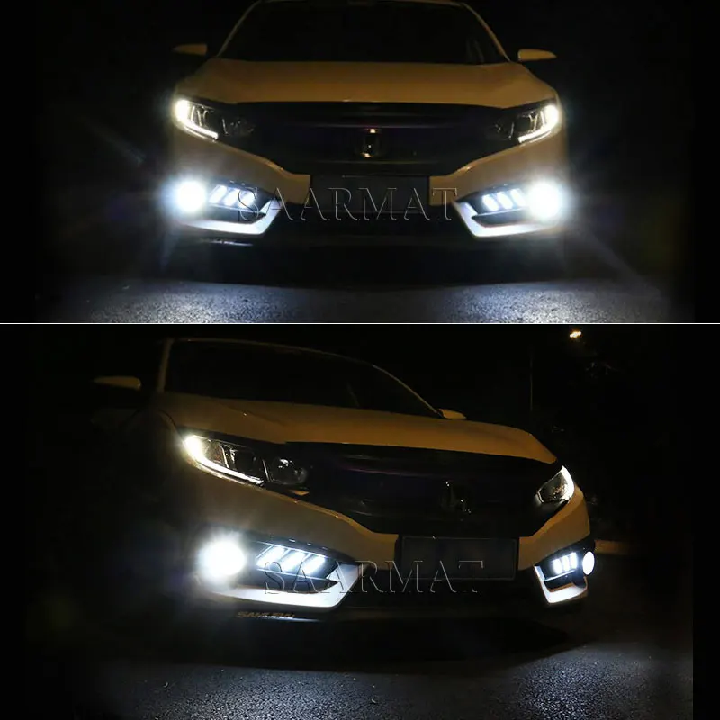 Пара противотуманных фар 9006 HB4 80 Вт XBD Chips DRL дневные ходовые огсветильник для VW Eos