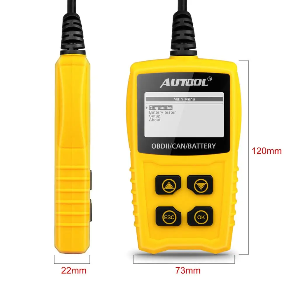 AUTOOL CS330 OBD считыватель кодов Сканер OBDII диагностический инструмент 12 В тестер