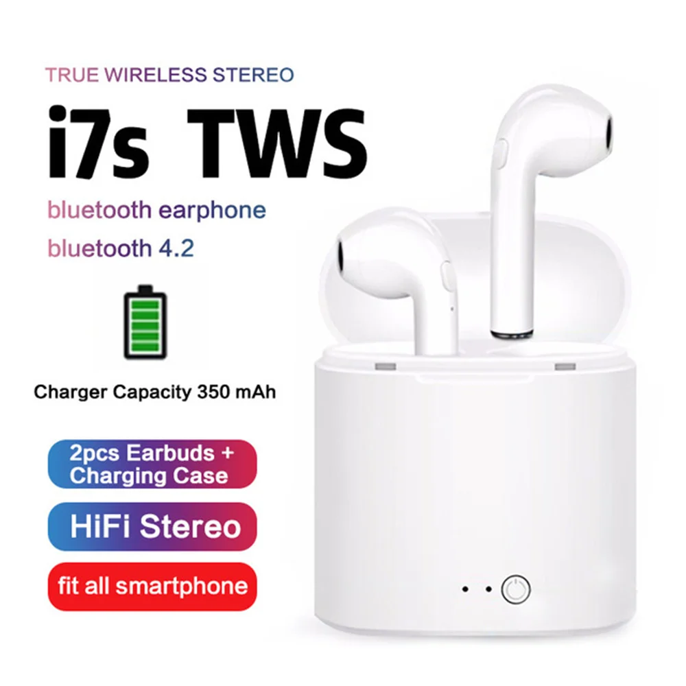 I7s Tws беспроводные наушники Bluetooth 5 0 с микрофоном зарядная коробка Спортивная