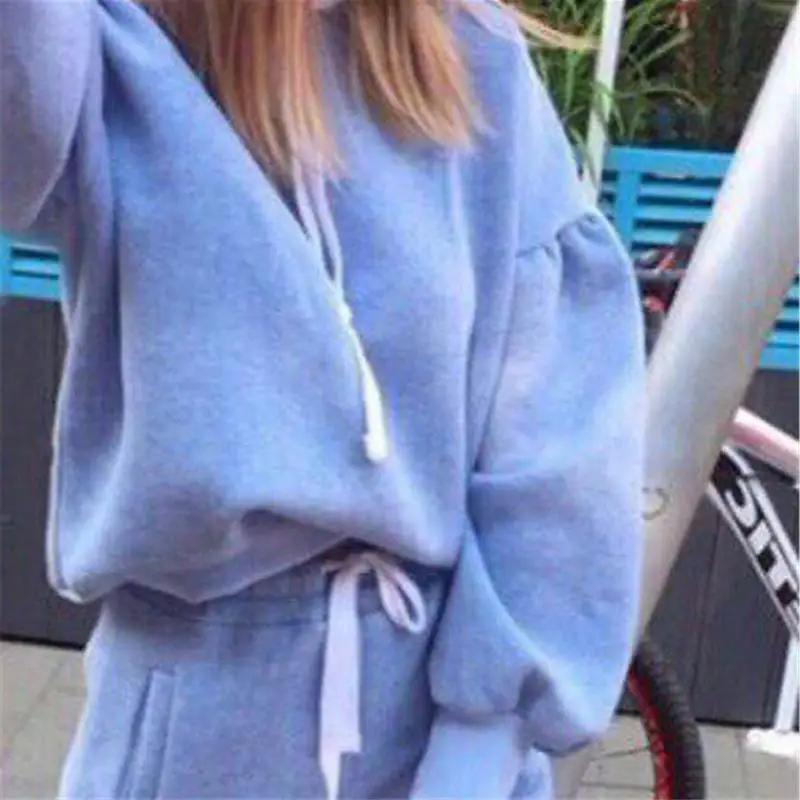 

Women's Casual Sports Hooded Navel Sweater Set Two-piece Long Sleeve Fashiion Sportswear Women's Gym Set