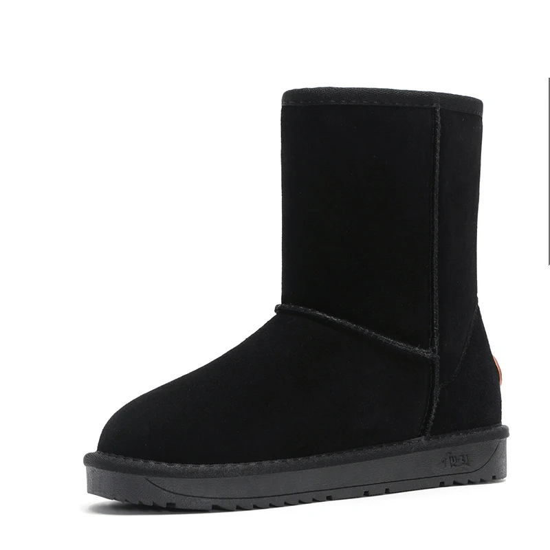 

UVWP New Australia Classic 100% Genuine Leather Women Snow Boots Thick Plush Warm Winter Ankle Boots Non-slip Ladies Flat Shoes