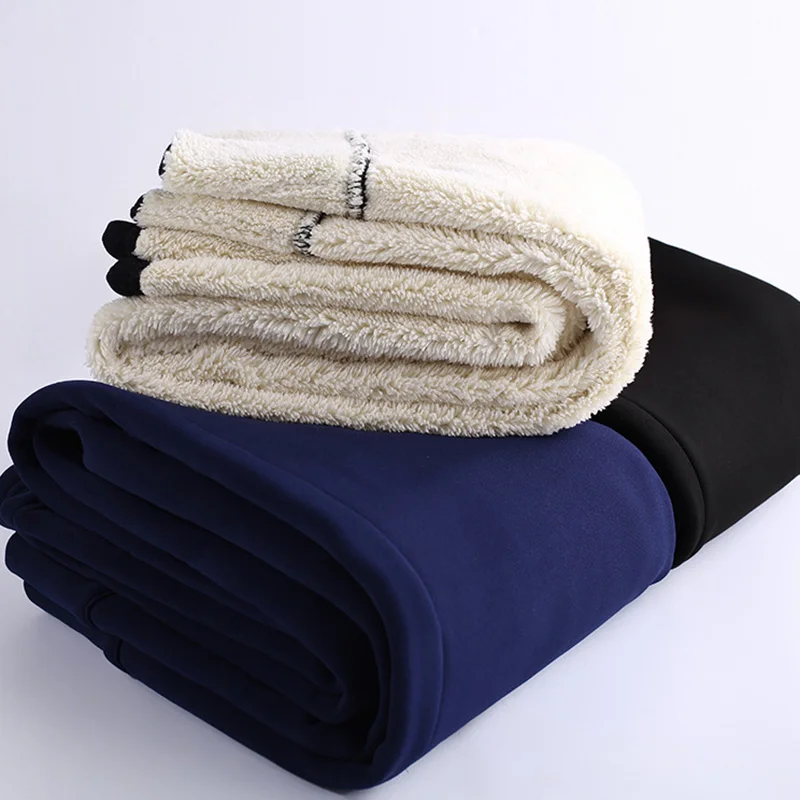 

Winter Pants Women Thermal Leggings High Waisted Pant Black Thick Velvet Wool Fleece Trousers Women Winter Casual Warm Pants 4XL