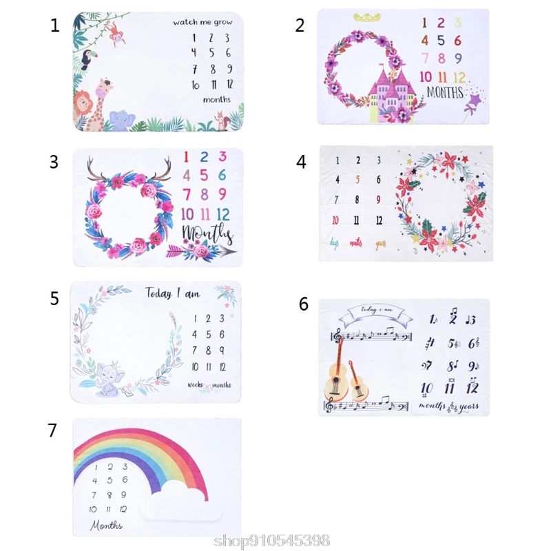 

Baby Blanket Soft Flannel Photography Monthly Photo Newborn Children Milestone Sleeping Bath Crawling O27 20 Dropshipping