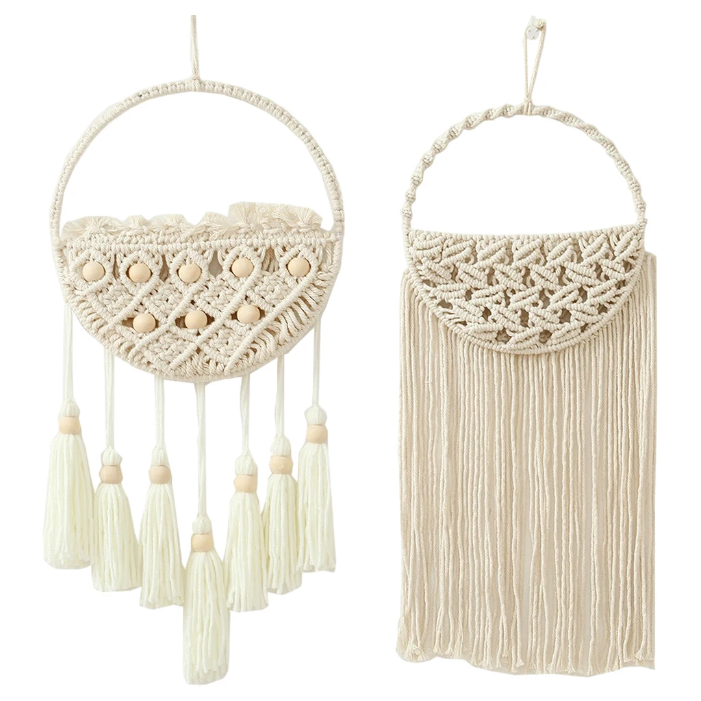 

Макраме настенный гобелен Карманный Декор почтовый держатель для магазина