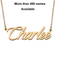 cursive initial letters name necklace for charlee birthday party christmas new year graduation wedding valentine day gift