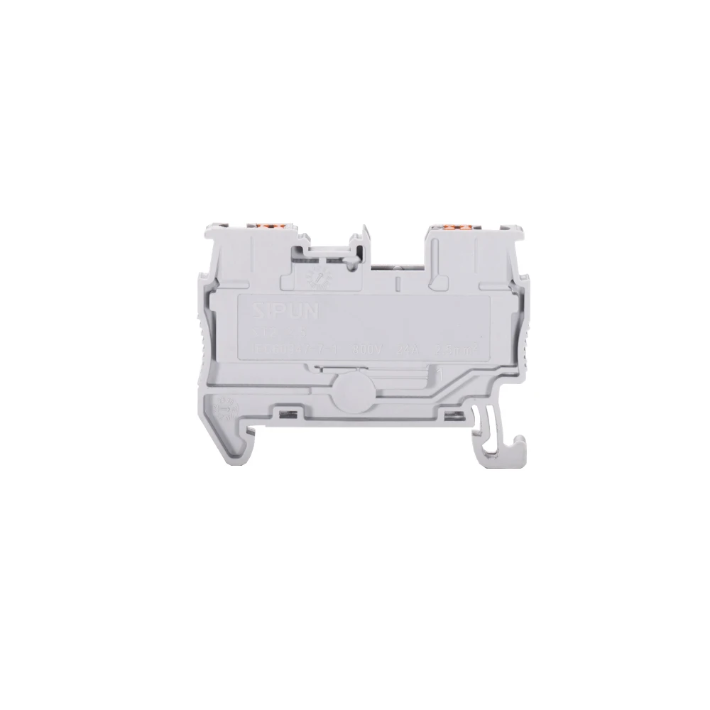 Din Rail терминальный блок 1 шт. ST2 2.5 пуш ап весной безвинтовое Электрический разъем